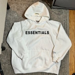 Essentials Fear of God White Hoodie